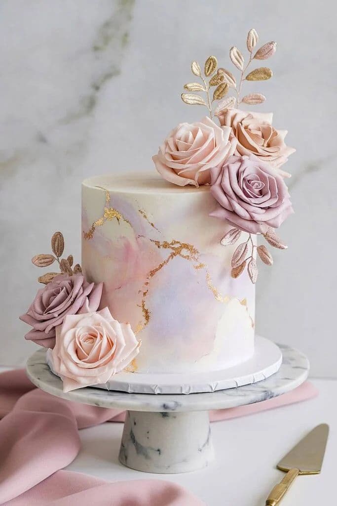 Rose Quartz Anniversary Cake
